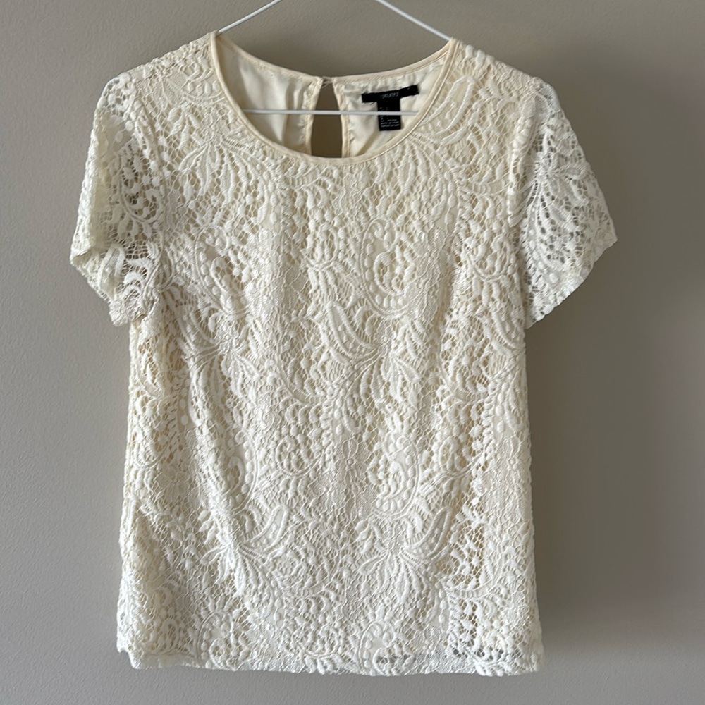 Forever 21 Cream Lace Blouse